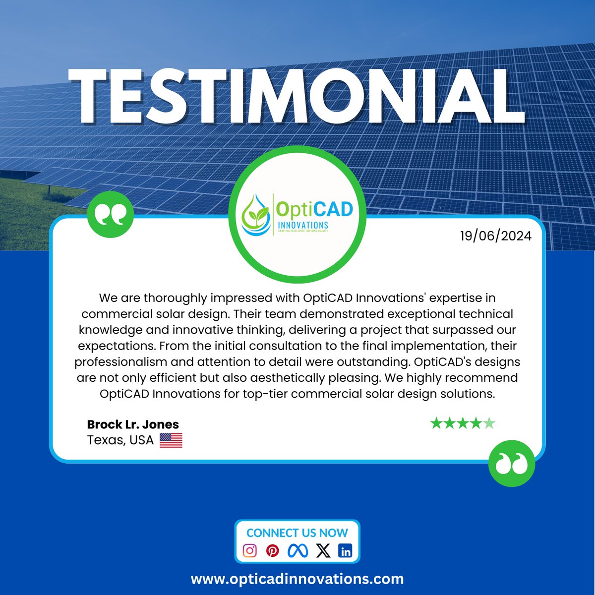 OptiCAD_In's tweet image. Excited to showcase glowing testimonials from our valued clients!

For More Info about OptiCAD Innovations:
Email: info@opticadinnovations.com
Website: opticadinnovations.com
Mobile: +91 - (995) 308 0428

#OptiCAD #OptiCADInnovations #Testimonials #SuccessStories #Sustainability
