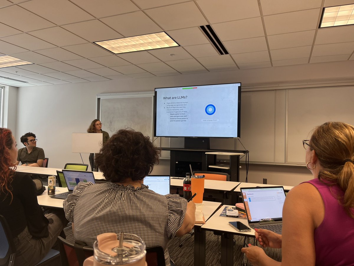 MsBunnell's tweet photo. Learning about ChatGPT and Microbits at the SRCA-RET program at NC State! Super cool! https://t.co/63ATYCdpQG