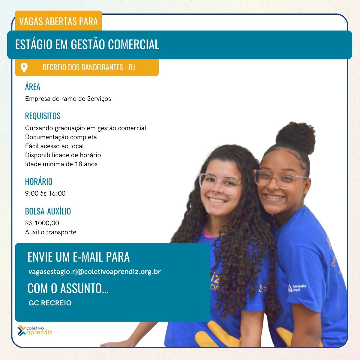 ⚠️JOVEM APRENDIZ E ESTÁGIO⚠️