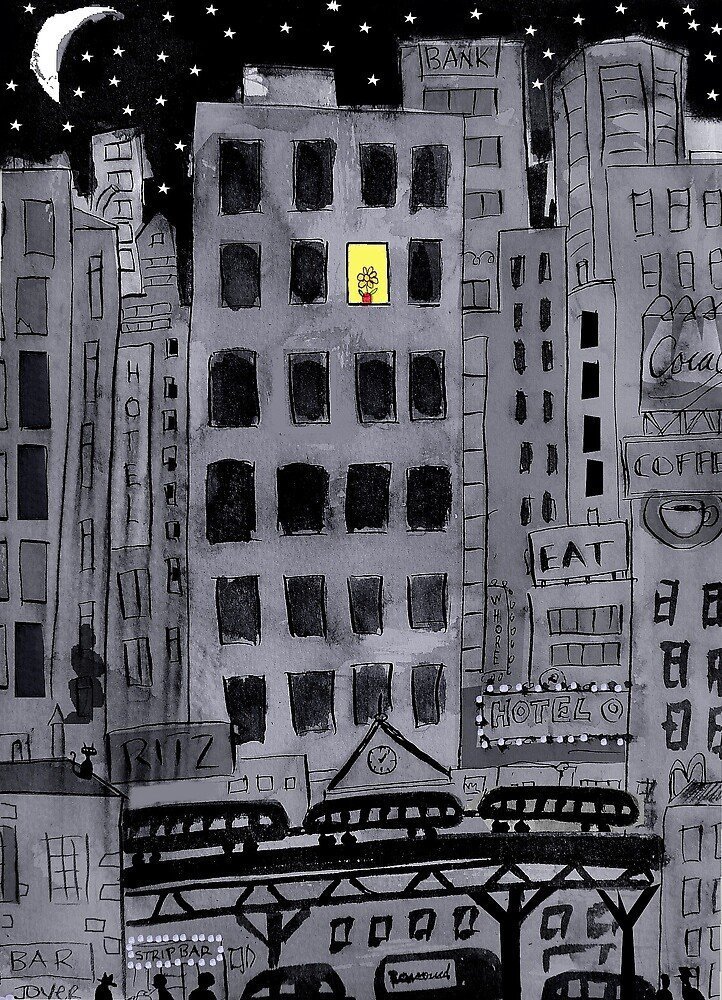 marysia_cc's tweet photo. 'a little hope in the big city' by Loui Jover https://t.co/3BjkueMcdb