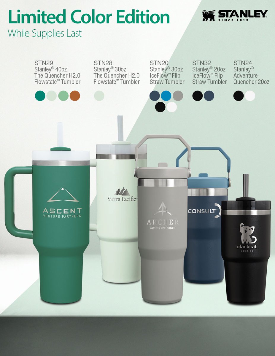 StarlineTalks's tweet photo. 💦➡️  S T A N L E Y ?  ⬅️💦

We… *stan* it! 😎🥁🙌 

Check out below👇 for the latest… *drop*! 😉💧

https://t.co/saCR9mAMGj

#Stanley #StanleyTumbler #StanleyQuencher #StanleyIceFlow #PromotionalProducts #Drinkware #Hydration #PromotionalProductsWork https://t.co/xsX3AmHJrr