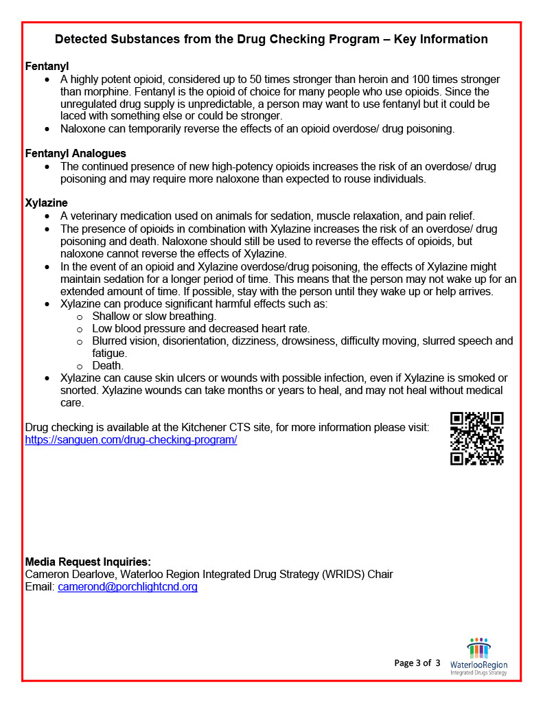 Community Drug Alert for #WaterlooRegion from <a href="/DrugStrategyWR/">WRIDS</a> . There have been 5 suspected drug-related deaths from June 12 to June 17. 

Carry Naloxone and stay safe, the CTS and drug checking is open at 150 Duke St. West. 
See the full alert:
rebrand.ly/ndnfjzx