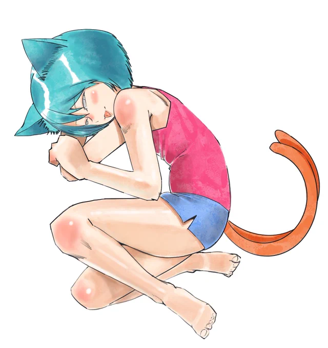 白目剥いて寝る猫は怖可愛い。 