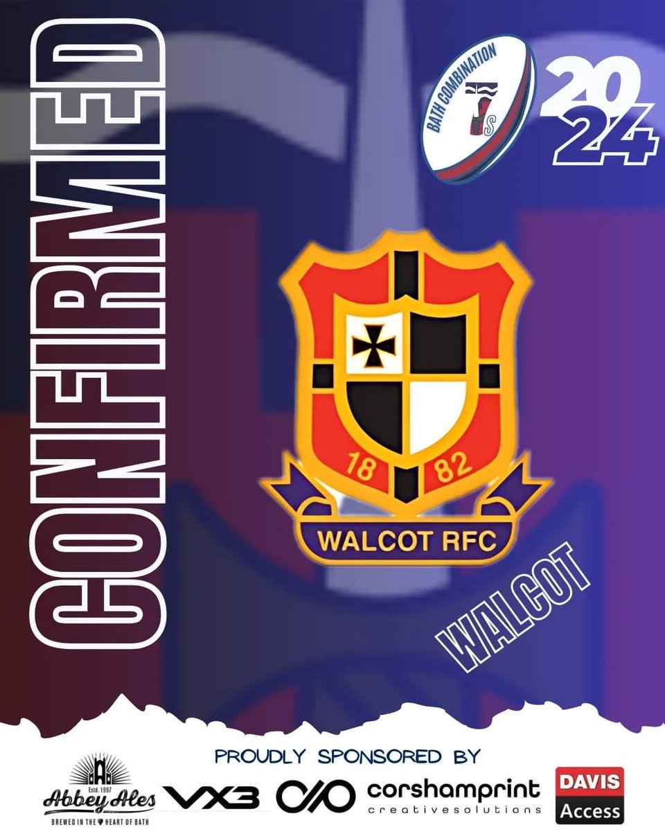 BathCombinationRugby (@bathcombination) on Twitter photo 🔒Locked in.
We are pleased to announce that <a href="/AvonRFC/">Avon Rugby Club</a> and <a href="/walcotrugby/">Walcot Rugby</a> will be taking part in Bath Combination 7s on August 3rd at <a href="/CorshamRFC/">Corsham RFC</a>
Coming soon........Keep a lookout for our next 2 participants 👀 🔒Locked in.
We are pleased to announce that <a href="/AvonRFC/">Avon Rugby Club</a> and <a href="/walcotrugby/">Walcot Rugby</a> will be taking part in Bath Combination 7s on August 3rd at <a href="/CorshamRFC/">Corsham RFC</a>
Coming soon........Keep a lookout for our next 2 participants 👀