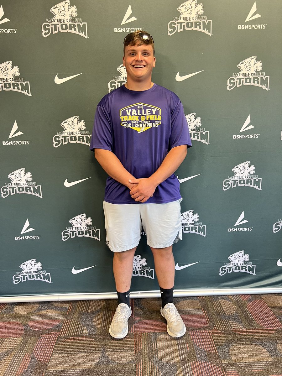 Thank you <a href="/LakeErieStorm/">Lake Erie Storm Athletics</a> and Coach Stout for having me out on a visit! I’m excited to come back this fall to meet the team! #Lakeeriecollege #trackandfield #gostorm #thrower