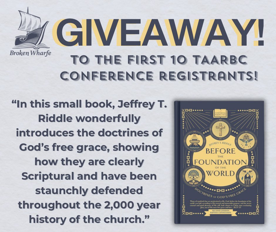 taarbc's tweet photo. Only 3 books left to give away! Be sure to register for the 2024 TAARBC Pastors Conference at the link below. 

https://t.co/qkAACCVetG https://t.co/R0Y3QZnAZc