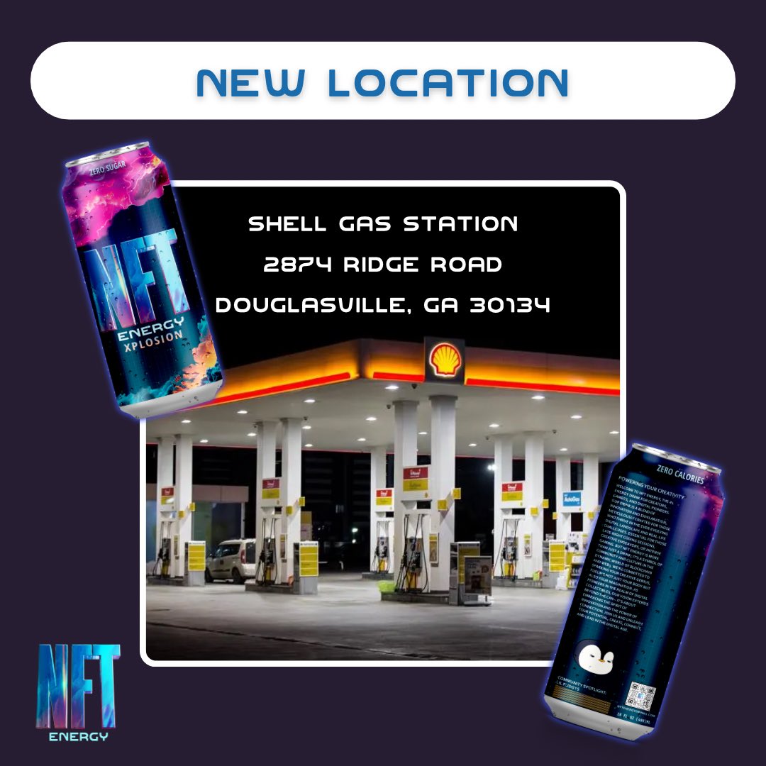 NFTENERGYDRINKS's tweet image. 🚨🚨 New Store Alert! 🚨🚨 NFT Energy is now available at @Shell ! 🌟 Huge thanks to our amazing community for your support. You’ve fueled our growth! Grab yours today and power your creativity! 💥⚡️

#NFTEnergy #PowerYourCreativity #StayEnergized #CryptoCommunity #TechLifestyle