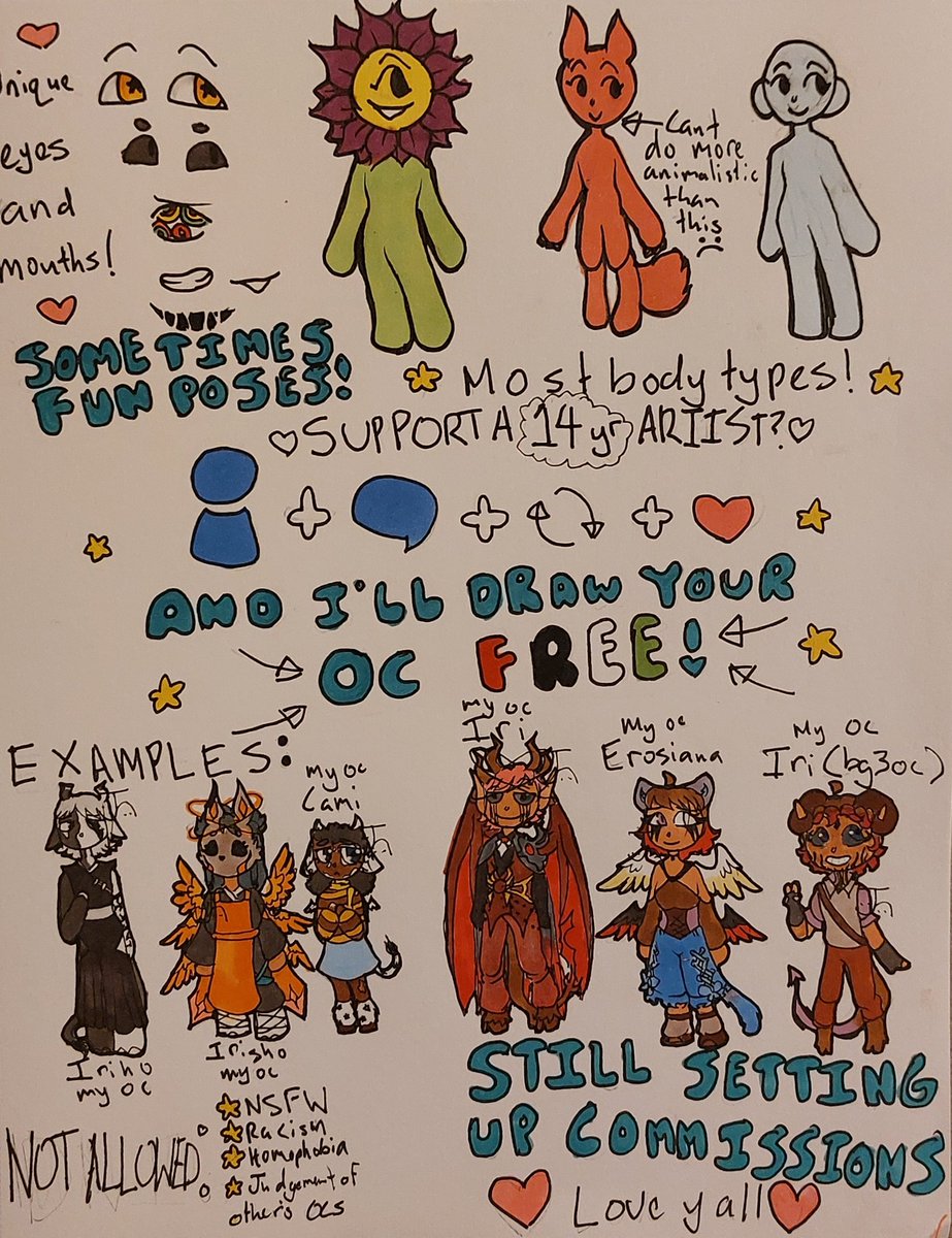 JaydenScribbles's tweet photo. I'll draw your oc for free!! (With examples)
#illdrawyouroc #art #freeoc #ych #freeych https://t.co/FJ17bcFQvw