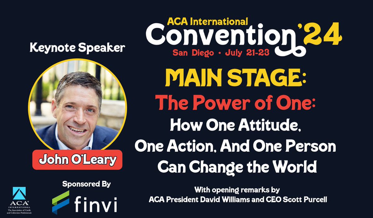 acacollector's tweet image. Check out who's hitting the main stage this year at ACA's Annual Convention and Expo! Attendees will walk away with a wealth of knowledge passed along from inspiring keynote speakers and plenty of chances to network with industry innovators. Register at: buff.ly/3w8ayGm