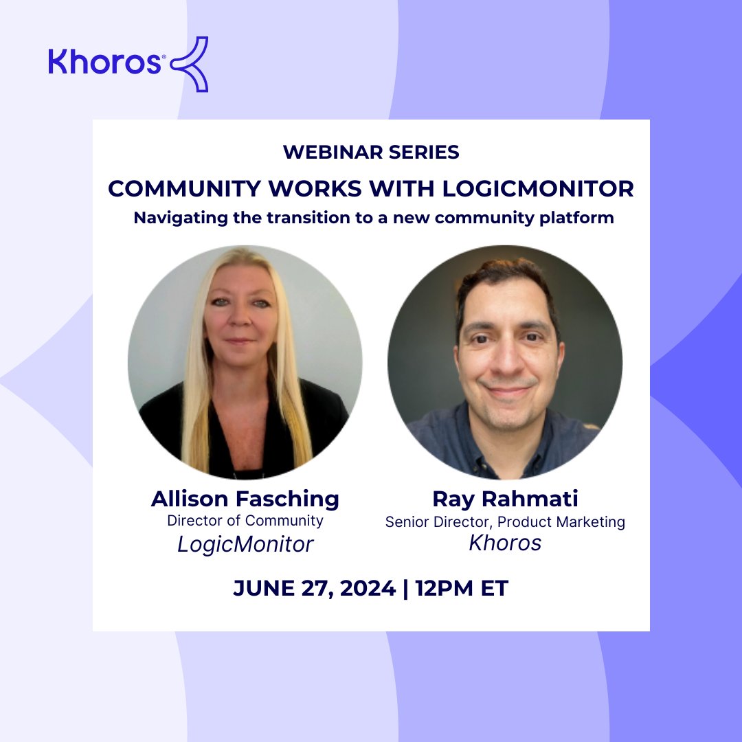 Khoros's tweet image. Join us on 6/27 at 12pm ET for a discussion with @LogicMonitor&apos;s Allison Fasching, as she shares vital insights on recognizing when your #communityplatform is holding you back and how to navigate the transition to a new one. 🧑‍💻

Sign up now: khoros.news/6vsdap67