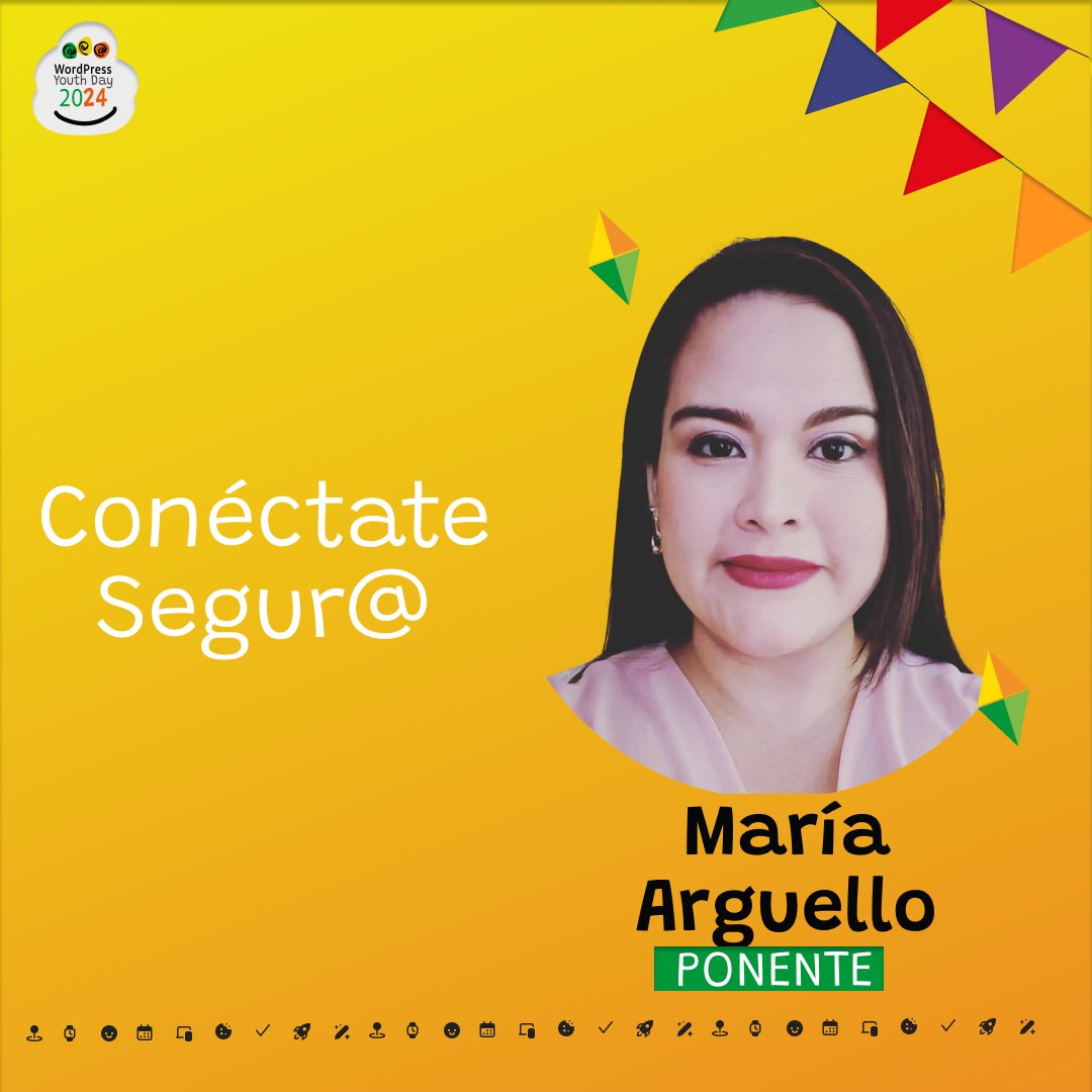 ¡Listos para aprender a navegar de manera segura en internet con María Arguello!
En esta charla llena de dinámicas divertidas y juegos, y descubre cómo protegerte en el mundo digital.
¡Estará genial! 🚀🔐

#InternetSeguro #wpyd2024 #comunidadwordpressnicaragua #wordpress