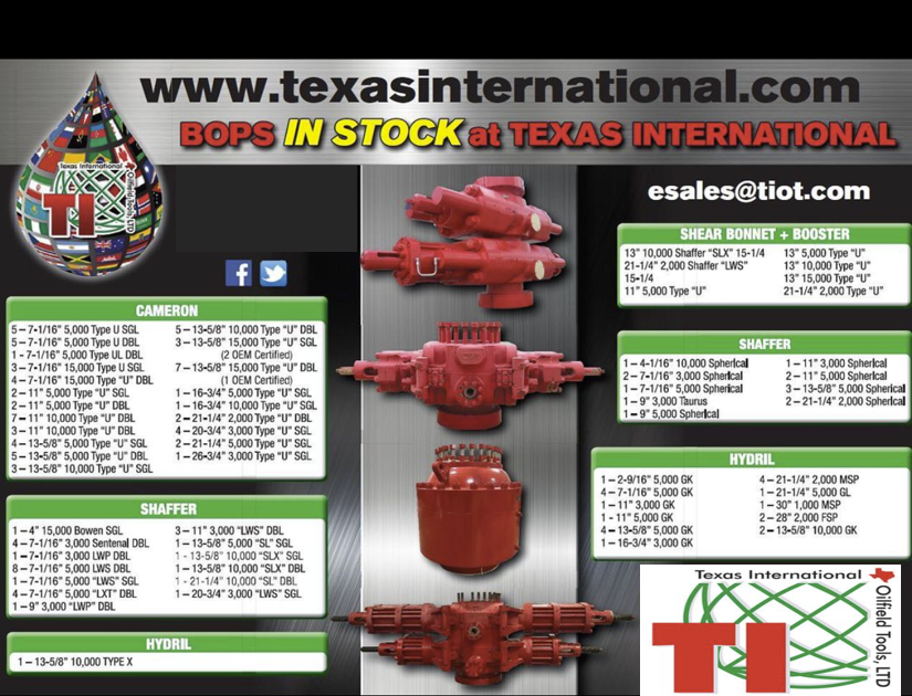 txinternational's tweet photo. Texas International Oilfield Tools when you are looking for BOPS. https://t.co/J7aRSCSJcb