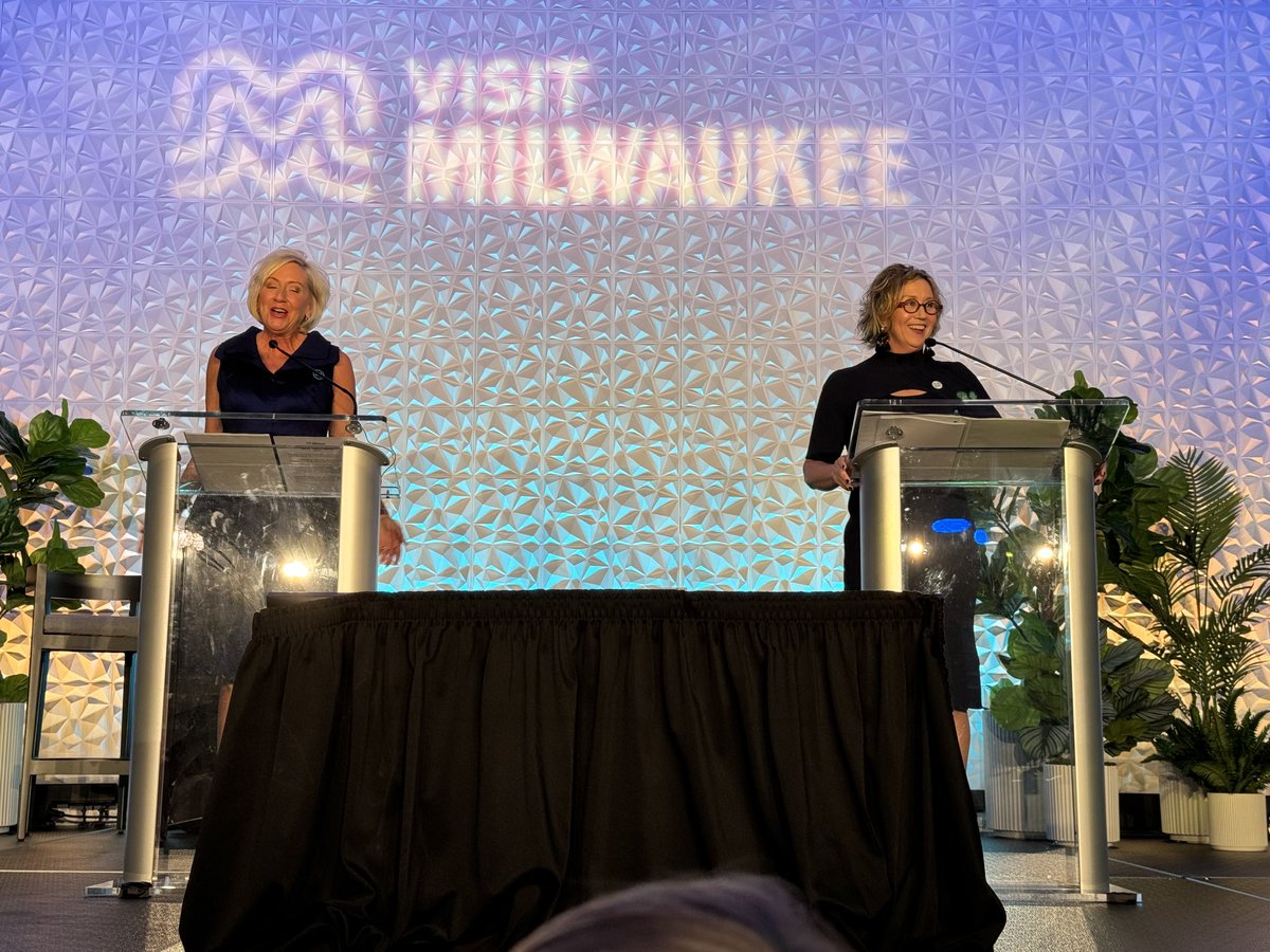 Congrats to ⁦<a href="/visitmilwaukee/">Visit Milwaukee</a>⁩ CEO Peggy Williams Smith and VISIT Board Chair ⁦<a href="/Summerfest/">Summerfest</a>⁩ Sarah Smith Pancheri on a thrilling VISIT Annual Meeting celebrating a great year past and an even greater year to come.  #visitmke