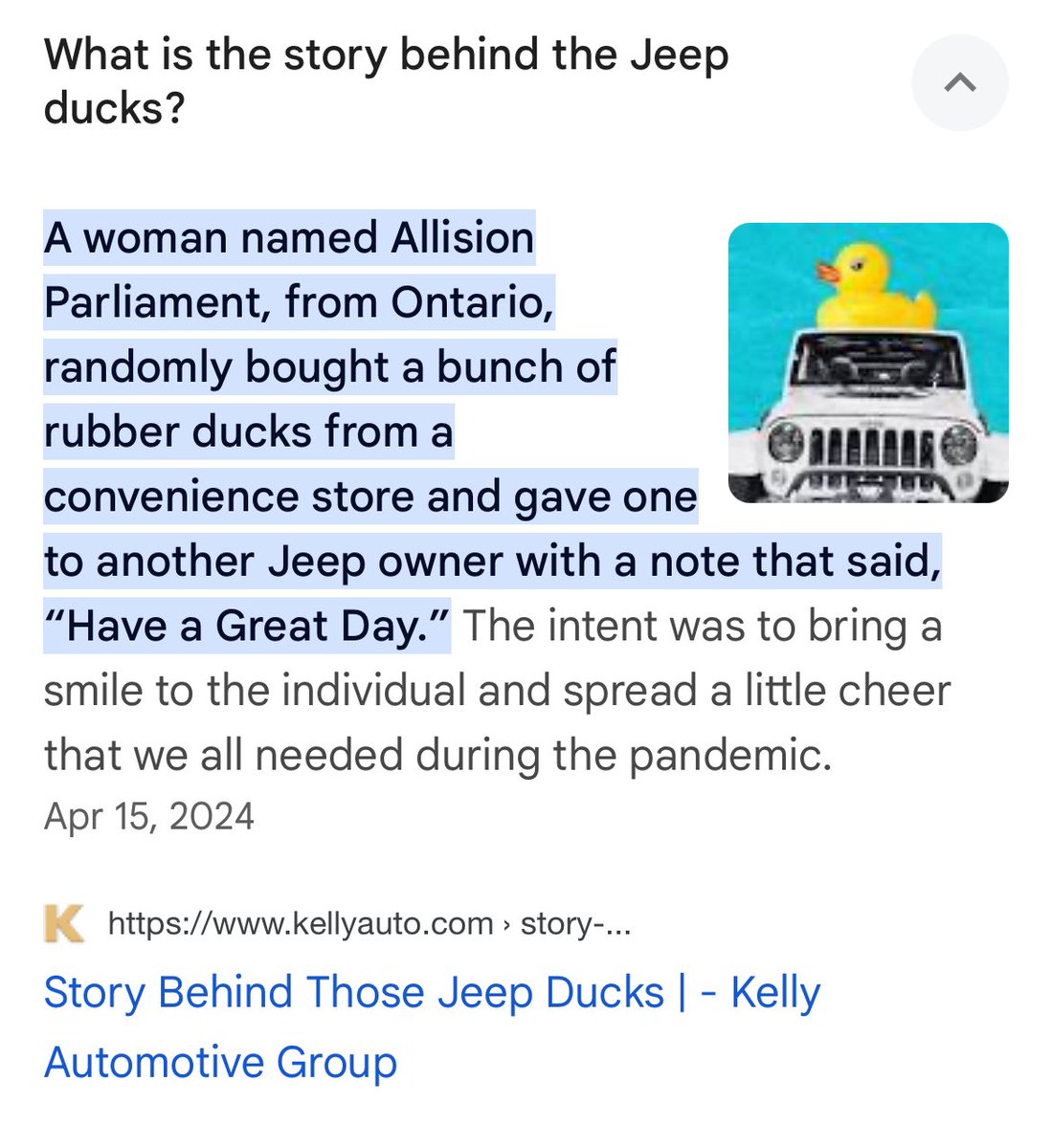 DeniseCUW's tweet photo. @phoenixfire110 @sanchez_m_m It’s a jeep thing lol. Got a jeep? Get a duck. 🤣 https://t.co/nF4Jwan7nW
