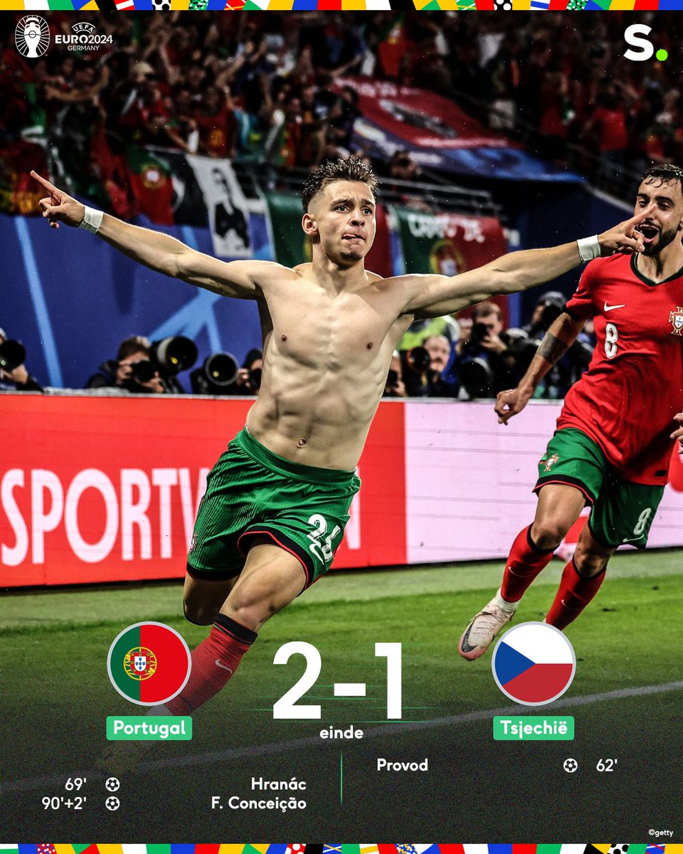 sporza's tweet photo. Dan toch! Portugal pakt op de valreep drie punten tegen Tsjechië. #Euro2024 #portsj
Bekijk de beelden: https://t.co/D3osDcJvz6 https://t.co/zjAPeQi8uQ