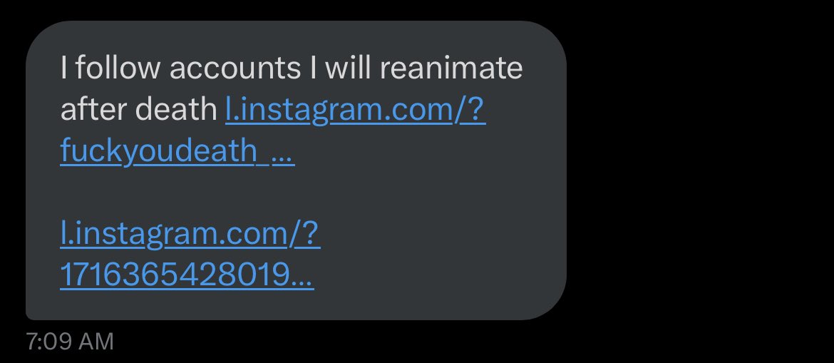 Please don’t click random links people dm you, they’re more likely password grabbers