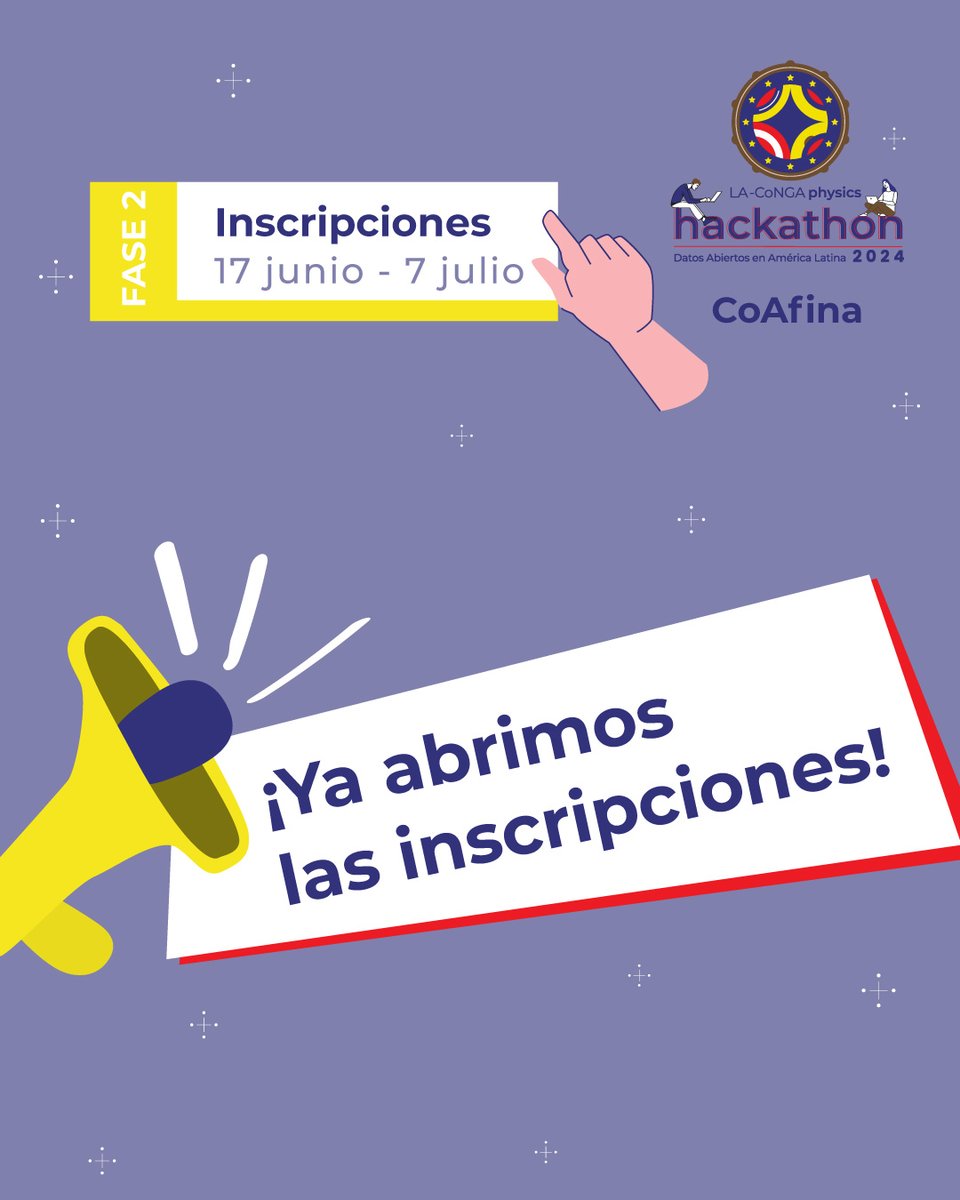 ¡Atención estudiantes universitarios de toda #AméricaLatina! Ya están abiertas las inscripciones para participar del hackathon latinoamericano sobre retos de #CienciaYEducación.
📅Fecha: del 19 al 21 de julio
📍Modalidad: Remota
💻Inscripción: #linkinbio
¡Únete a #CoAfina2024!🌟