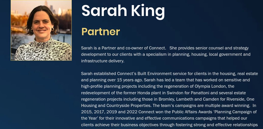 35percent_EAN's tweet image. Could it be because her day job is advising developers on estate regeneration projects?
connectpa.co.uk/sarah-king