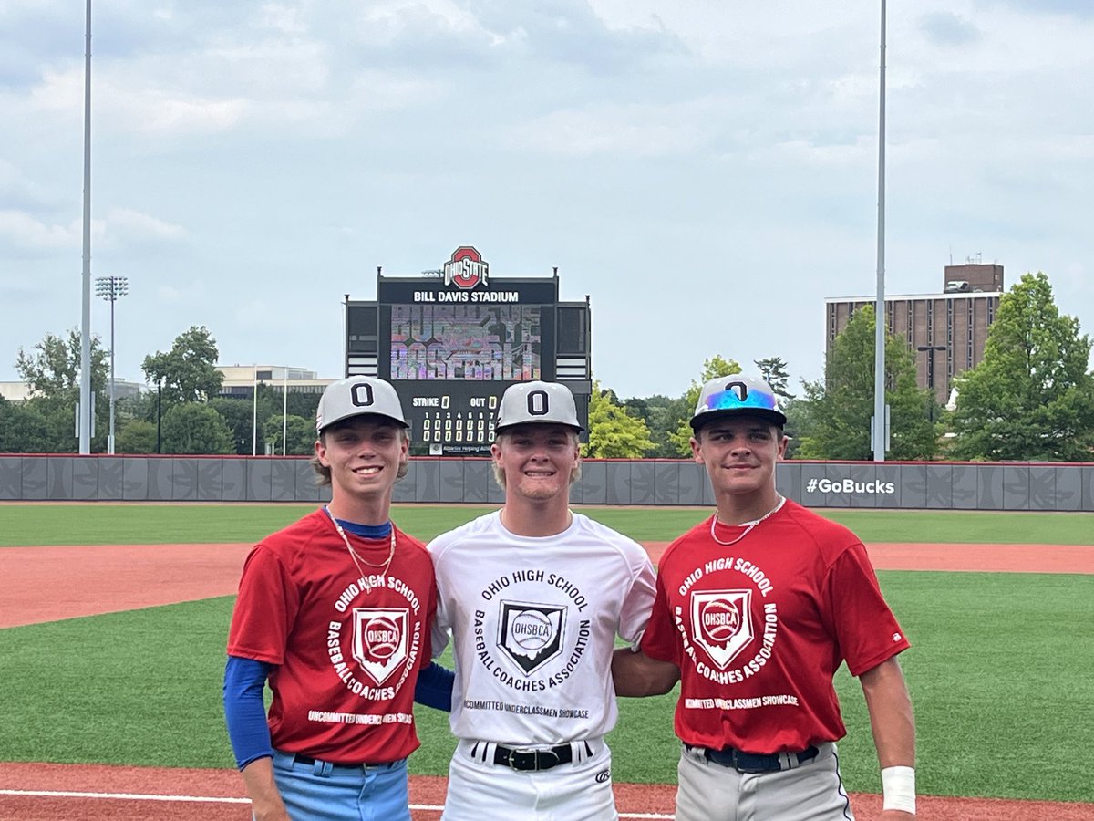 SScrappers's tweet photo. 3 Scrappers 17u play in the Underclassman all-Ohio games at Ohio State University
Dylan Crabtree, Grant Bomer. Blake Coleman ⁦@dcrabs05⁩ ⁦@Calvertathletix⁩ ⁦@PerkinsATH⁩ ⁦@PerkHSbaseball⁩ ⁦@GrantBomer⁩ https://t.co/L7bxhbNwEb