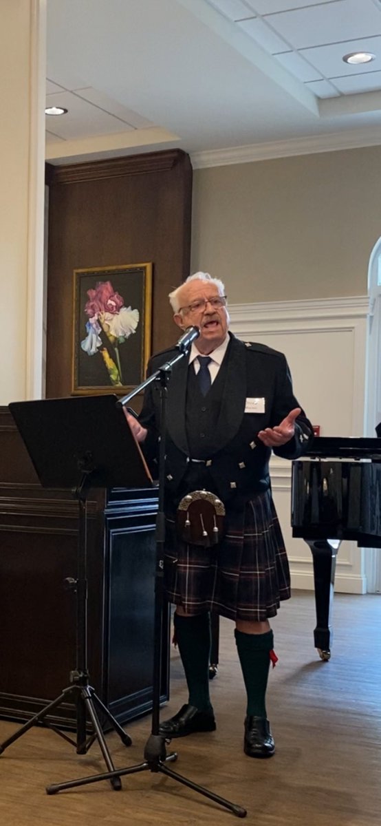 A large group of residence gathered Sunday afternoon at 3 PM to hear speaker Owen MacRae speak on the subject “Faith of our Fathers”

 Colin &amp; Barbara MacRae who reside at Amica since its opening in 2020 were in attendance.