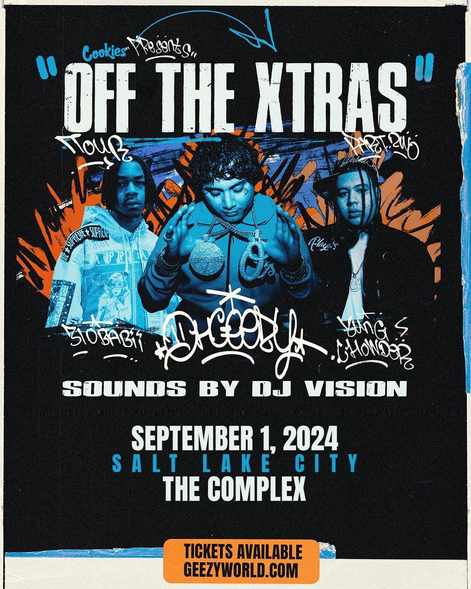 SelectSoundENT's tweet image. Just in! OhGeesy returns to The Complex on his ‘Off The Xtras’ Tour with 310BABII and more on 9/1! Tickets go on sale this Friday at 10:00 AM!