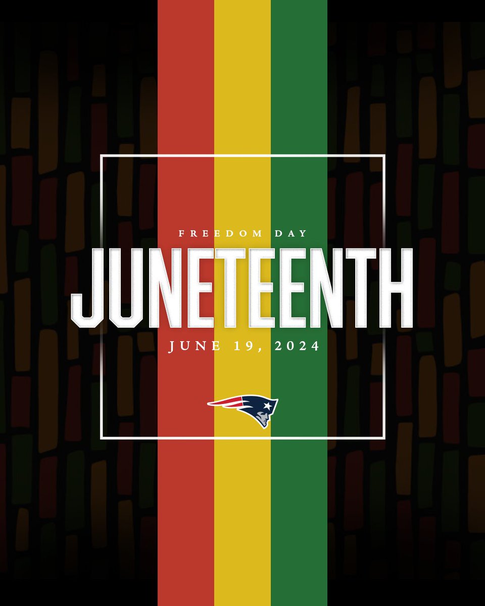 Celebrating freedom.

#Juneteenth | #NEPats