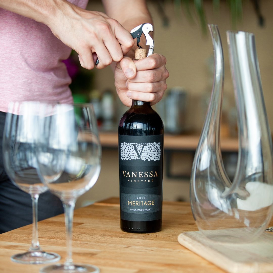 Let the good times pour - Introducing our latest vintage, the 2019 Meritage. A Cabernet-dominant blend of Cabernet Franc, Cabernet Sauvignon and Merlot, the nose on this fully-developed wine has aromas of red plum, cassis and thyme. vanessavineyard.com/product/2019-m…