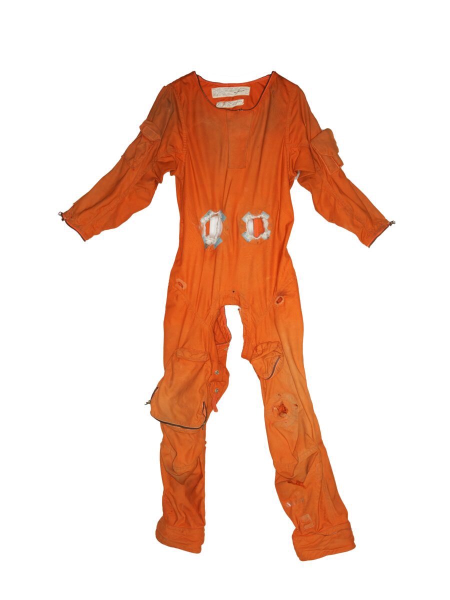 AFFTMuseum's tweet photo. Photos by Jim Krantz. The items photographed are different pieces of suits that currently hold an unknown status, as they are in need of further research to specify their model. Any guesses? 

#flighttest #flighttesthistory #testpliots #flighttestengineer #aerospaceengineer https://t.co/0bsysSCCDU