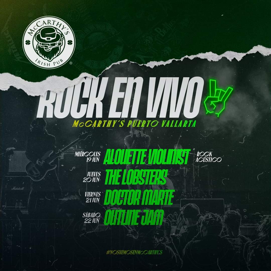 Sábados son en McCarthy's PV 🤟🏻🚨