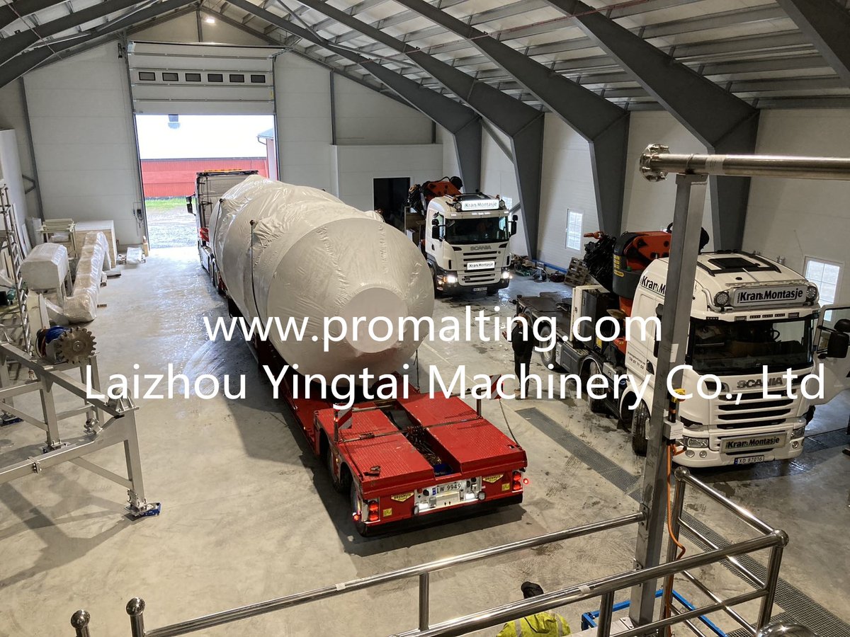 We are so glad to share that the 10Tons drum craft malting system will have a new home in Europe soon.
Santa obviously works year round, and sometimes he has to replace the sleigh with alternative vehicles. In any case, our customer had a very exciting package in one Europe port.