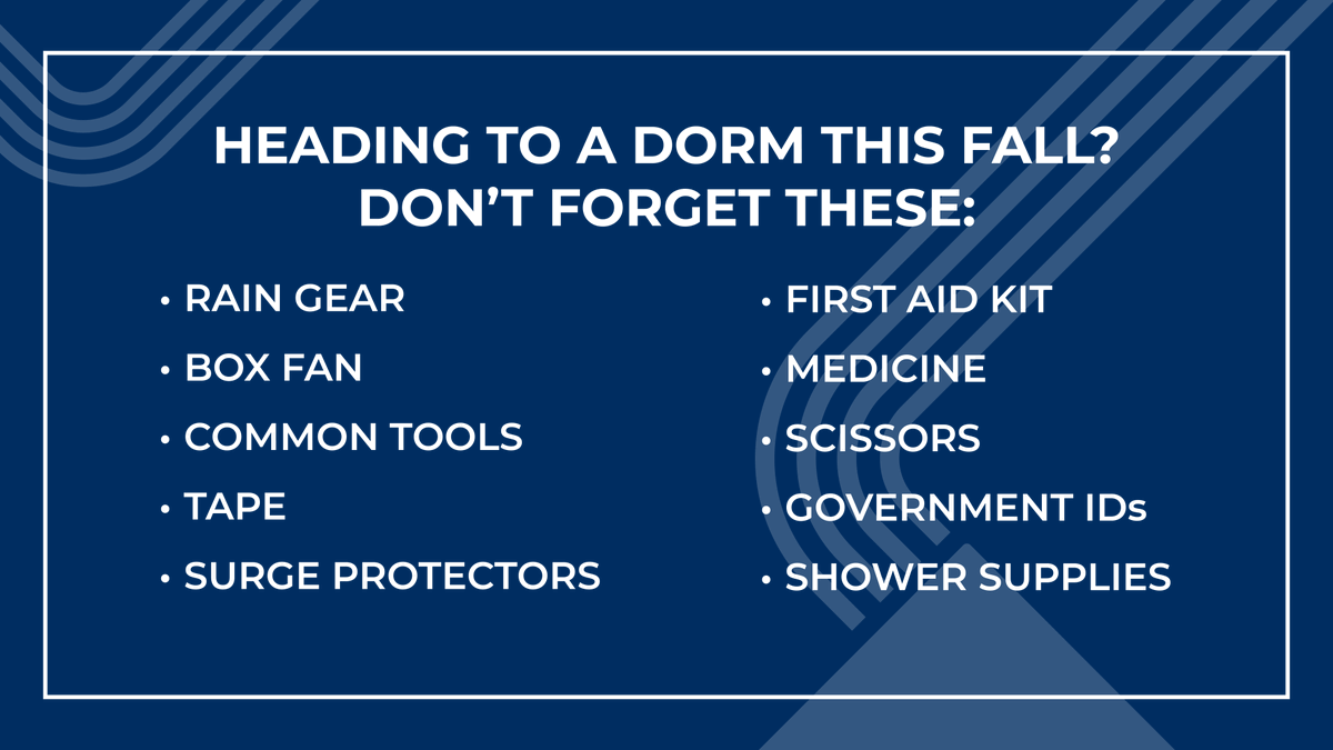 ACTStudent's tweet image. Unpacking the essentials for your first dorm experience! 📦 Cover all your bases with our handy guide on the ACT Student Blog: bit.ly/4c4kqAV