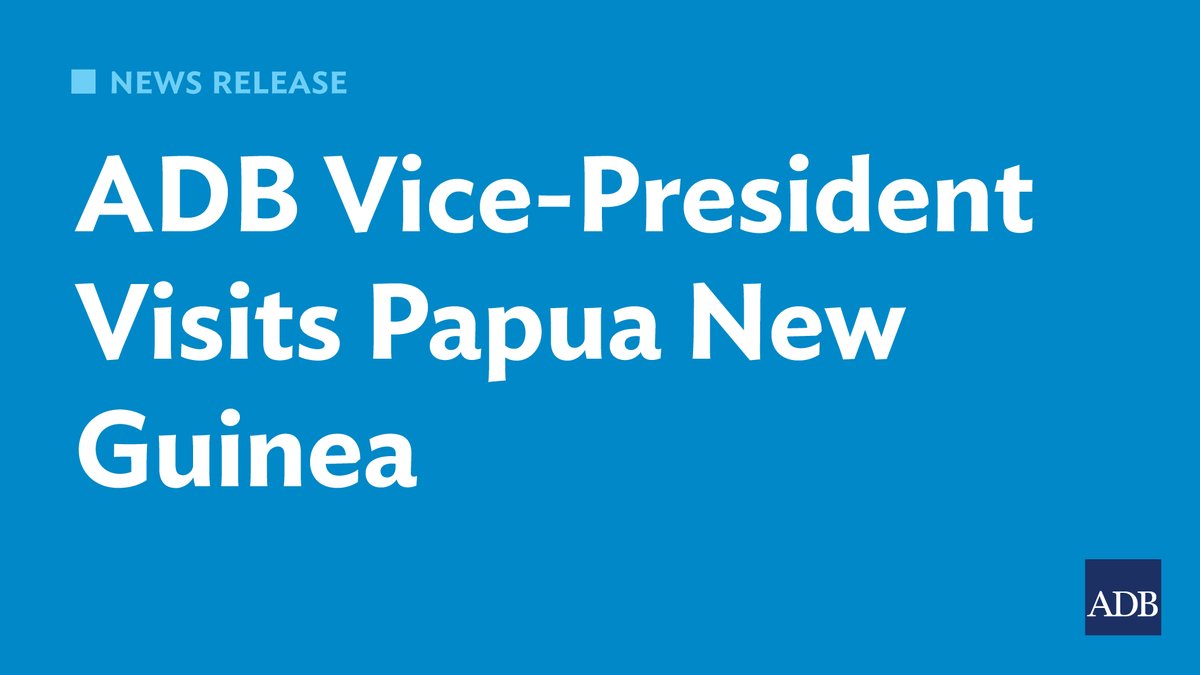 #ADBNews: ADB Vice-President Scott Morris arrived in Papua New Guinea today to discuss the Bank’s assistance program with various stakeholders, visit project sites, and improve partnerships. ow.ly/sKhb50SlkLk