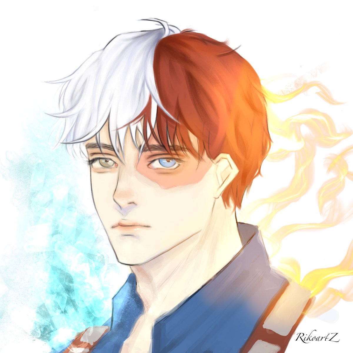 levispuddin's tweet photo. Half cold/half hot 
#todoroki #bnha #fy https://t.co/f7NobUM2eo