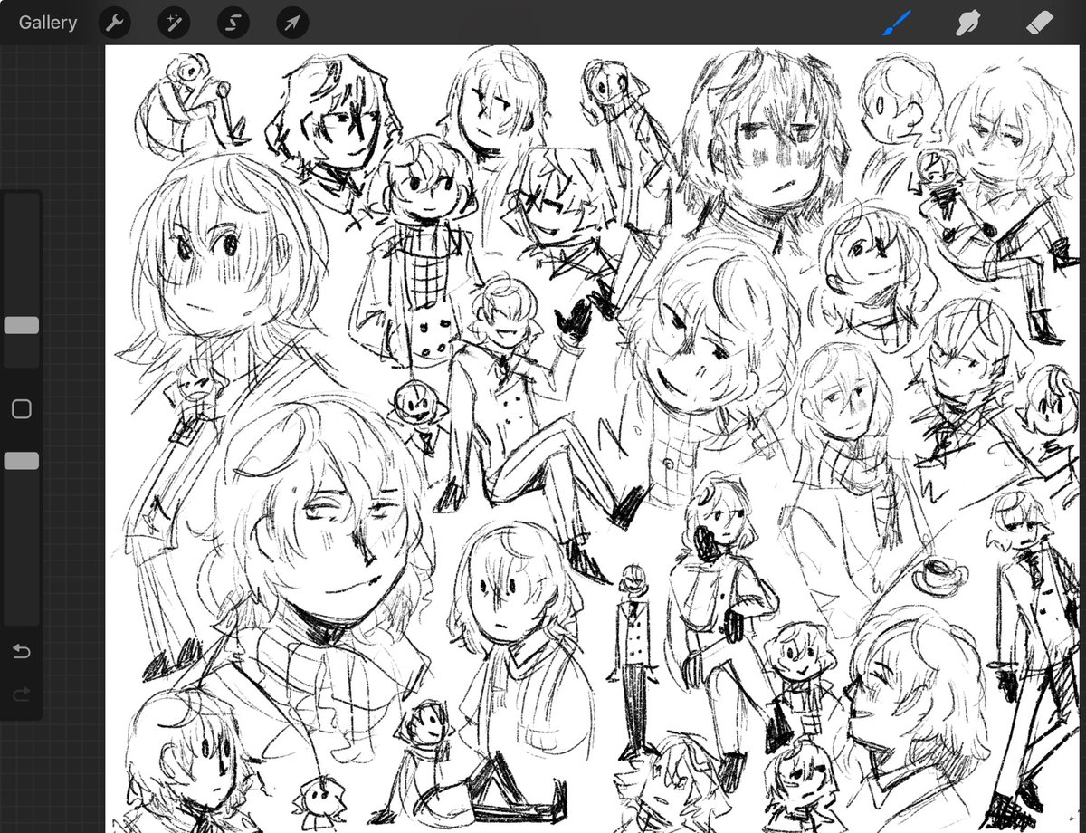 Chatlote_'s tweet photo. I have like 10 + pages of goro akechi sketches, but this one turned out weirdly nice so I thought I would share <3 https://t.co/WHWNO1XEed