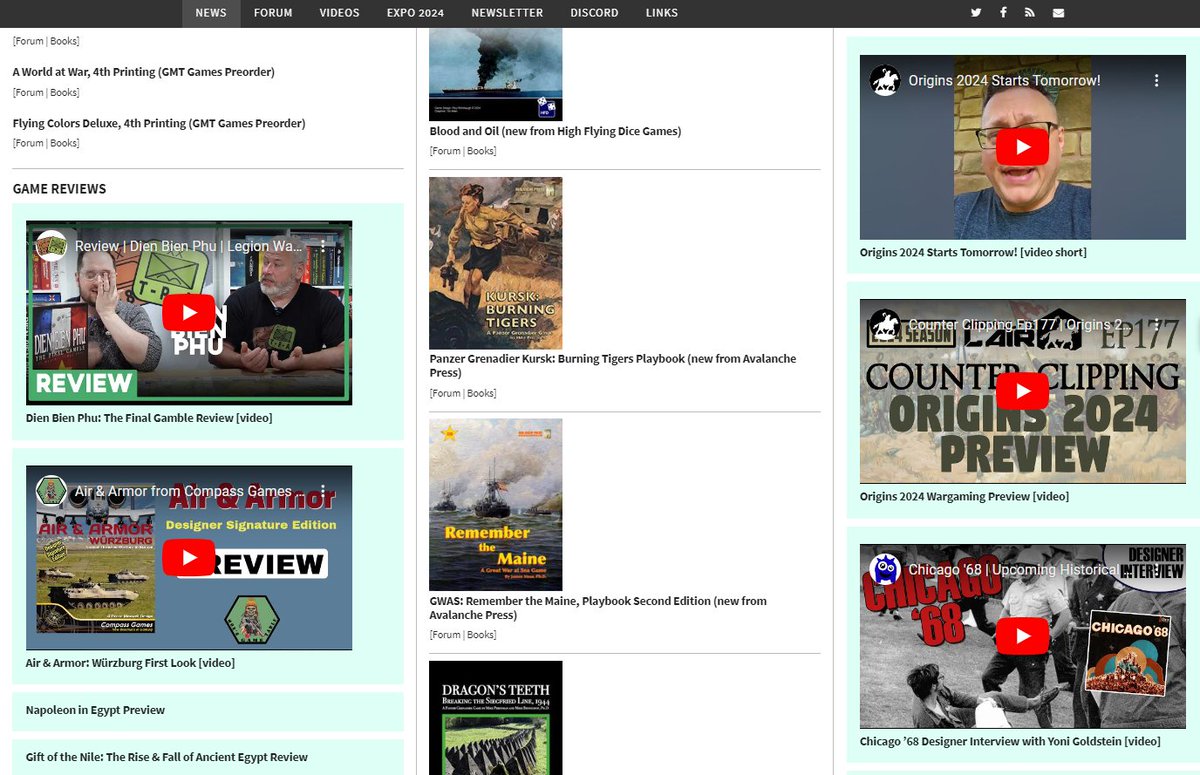 Read the latest news. 32 News items posted on 18 June. consimworld.com 

Register for CSW Expo 2024! 240+ registered. expo.consimworld.com 

Don't miss our video feed curated from 35 YouTube channels covering consim gaming! consimworld.com/videofeed/ #consimworld