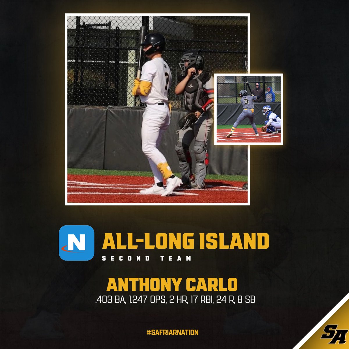 SAFriarsBase's tweet photo. Congrats to our two Friars who were named to Newsday’s All-Long Island Second Team and Coach Pars who was named CHSAA Coach of the Year! #SAFriarNation https://t.co/pERhMoPRVm