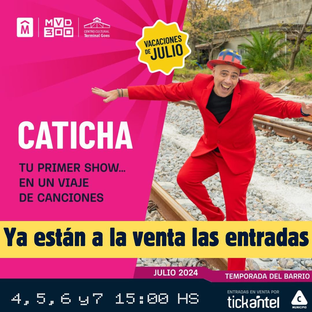 CatichaJorge's tweet photo. 🎫🎟️😀Ya están a la venta las entradas 
https://t.co/ALFn3hglmg https://t.co/1A6a3aU4Rm