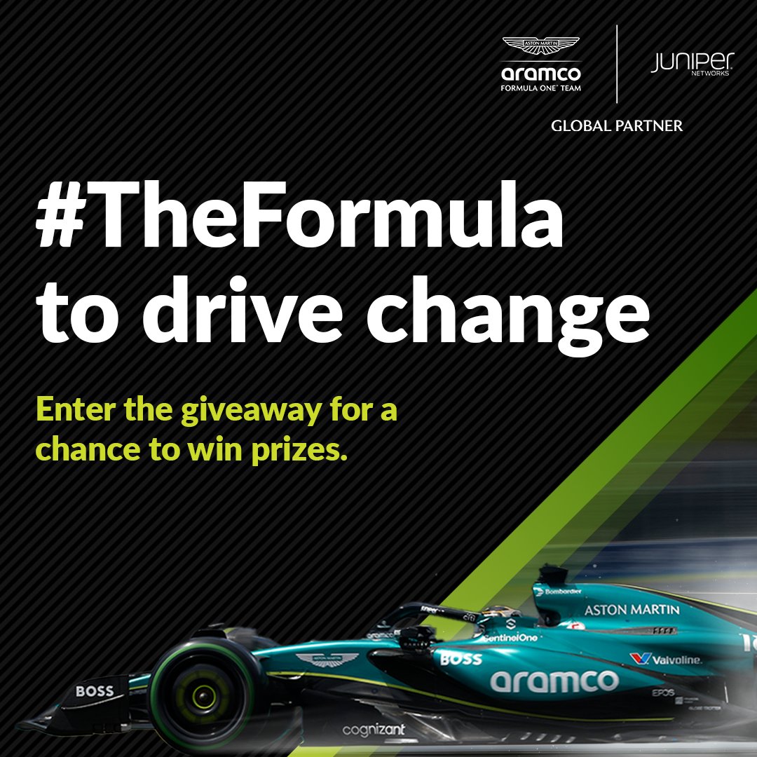 HPE_Networking's tweet image. Our AI-Native Network is #TheFormula for @AstonMartinF1 performance. But we&apos;re not the only ones pushing boundaries.

You&apos;ve been waiting for this – enter to win an exclusive #AMF1 ✨GIVEAWAY✨ by sharing #TheFormula to YOUR success. Details below. ⬇️