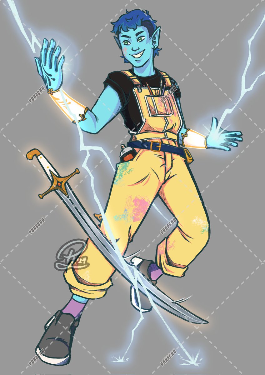 My fellow fhsona peeps! 
Another has arrived ⛈️🖌🗡
#fhsona #dimension20 #d20fhjy #Fanart