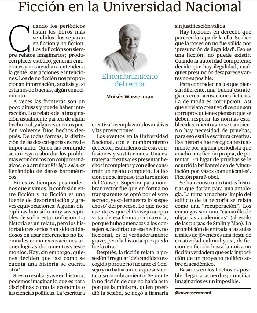 mwassermannl's tweet photo. Cuatro días después, en papel. https://t.co/FvDZyFU9Kl