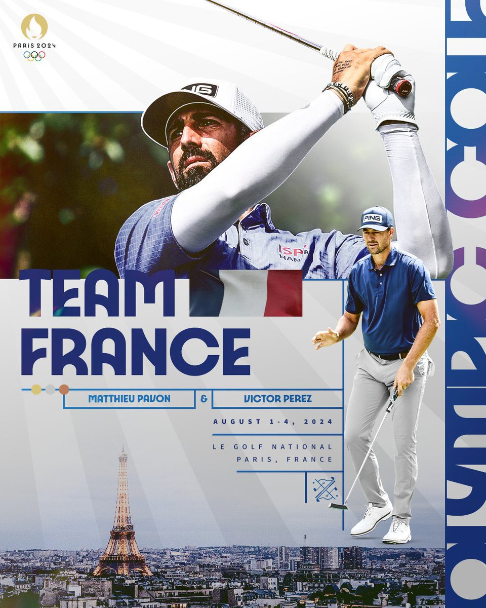 A home game for @MatthieuPavon and @V_Perez2 at Le Golf National! 🇫🇷

#OlympicGolf | <a href="/Paris2024/">Paris 2024</a>