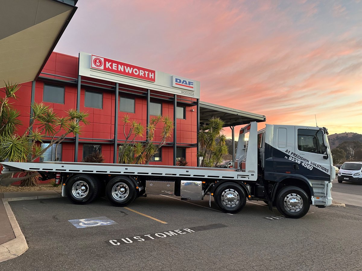a1_precision's tweet image. We have a new addition to our fleet.

Thanks David Burn and Chris Dziedzic from TWIN CITY TRUCK CENTRE PTY LTD for the great new DAF Trucks Australia truck. This will surely get the job done.