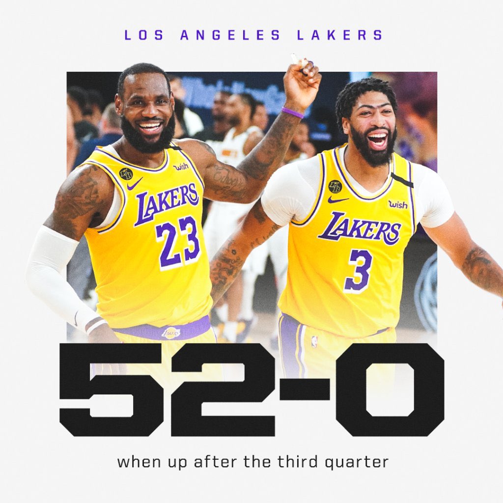 All I know is that it’s the 2020 Lakers and then everyone else…
