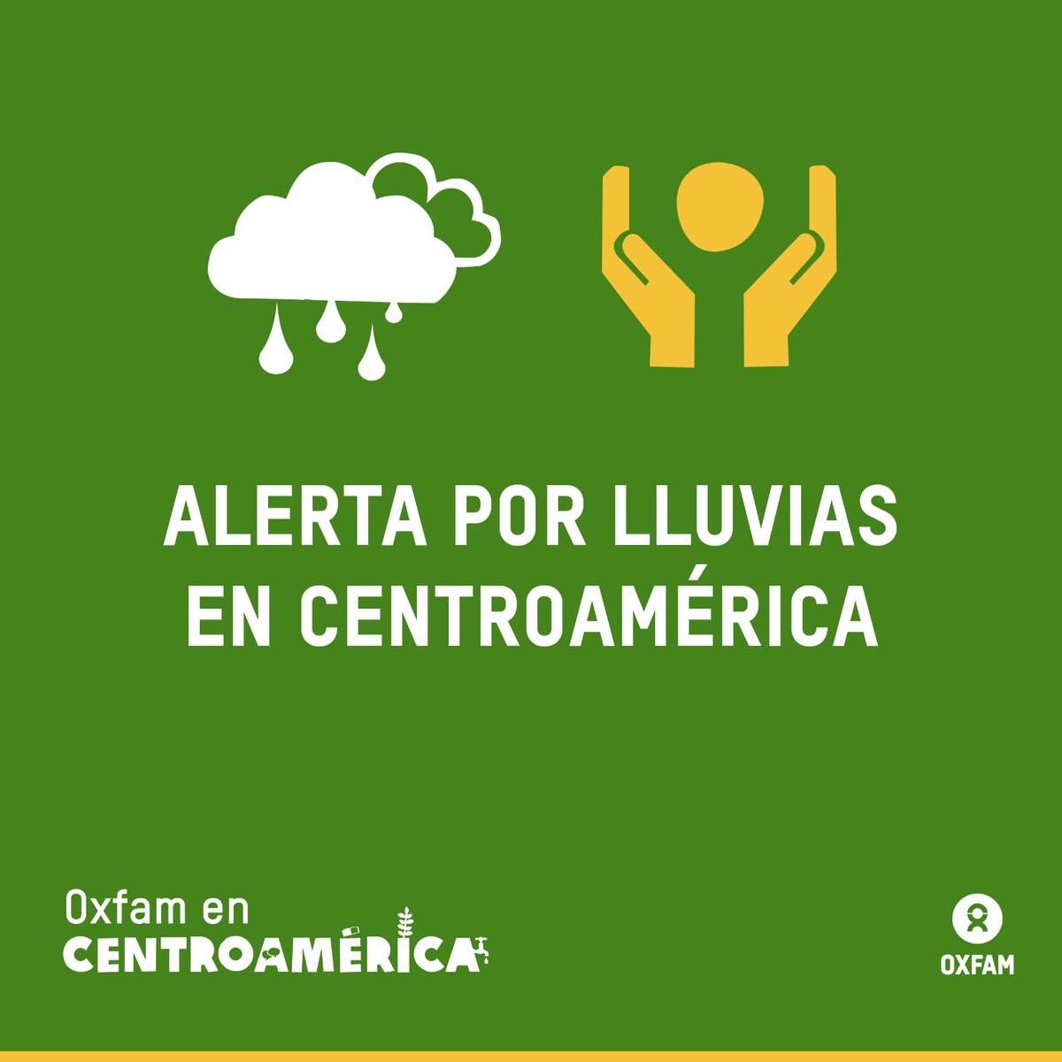 #Centroamérica 🌎 | Desde Oxfam estamos alertas y en constante monitoreo sobre la situación de Emergencia Nacional 🚨 en #ElSalvador 🇸🇻, así como las alertas en #Guatemala 🇬🇹 y #Honduras 🇭🇳, ante las intensas lluvias.

Desde nuestras oficinas en país estamos en coordinación con