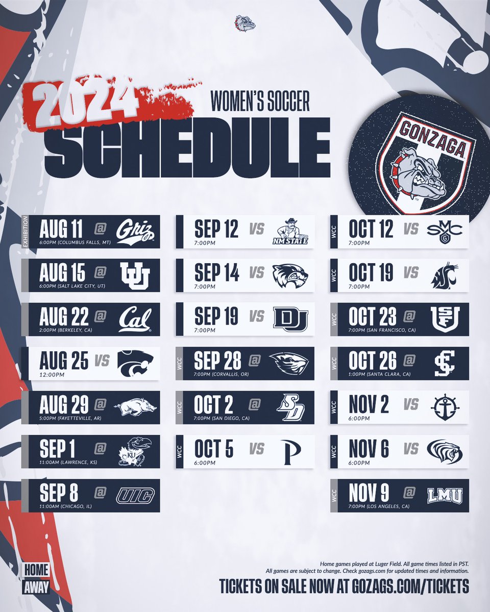 The schedule is out!
🗓️2024 Schedule: gozags.com/sports/womens-…
🎟️Tickets: gozags.evenue.net/list/WS
📰Press Release: gozags.com/news/2024/6/18…