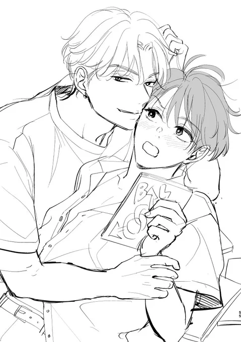 一巻の時の表紙ラフがでてきたのでアップ✨
このラフが最終的にもうちょっと引きの絵になりました。

次の表紙も4案+最終案2パターン出して頑張ったので書影が出たときはぜひ見ていただけたら嬉しいです💕 