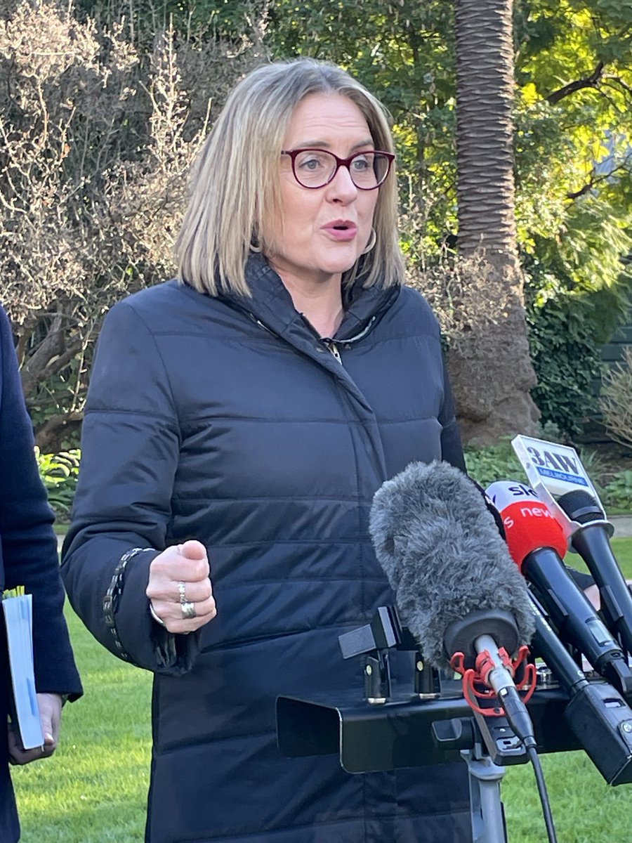 Premier Allan: “I have been very clear on behalf of Victorians..” on federal Coalition’s plan to put a nuclear power plant here..  
“We will not stand for that.”
“It is unfathomable.”