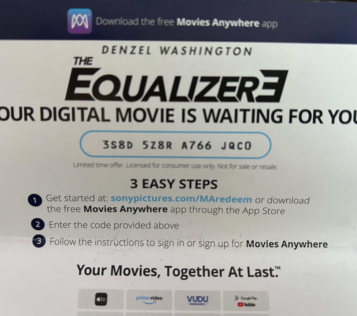 stgenerations's tweet image. Free movie #equalizer3