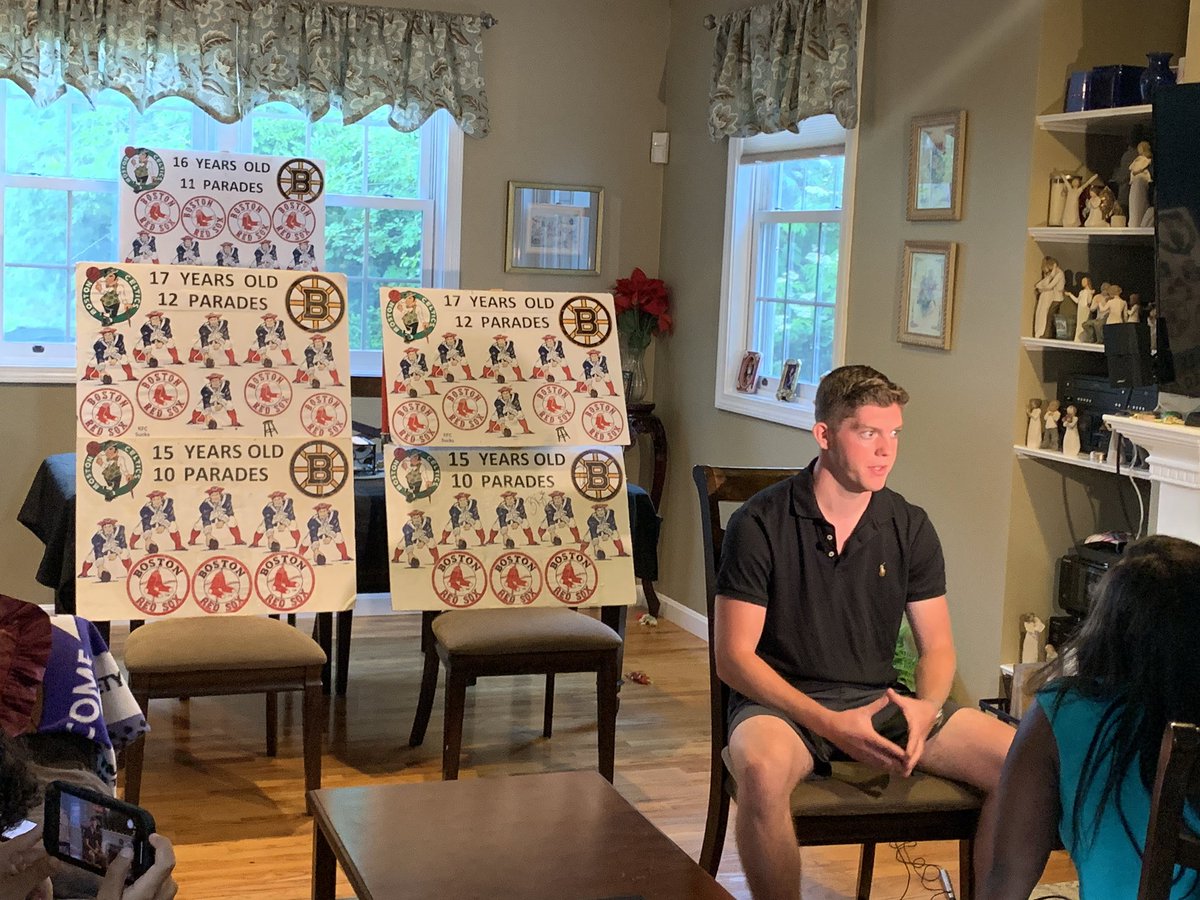 StephenMcKeon3's tweet photo. Great interview by @TammyWBZ Tammy Mutasa - getting ready for Friday’s parade - let’s go Celtics #18 !!!!  @jasonmckeon5 https://t.co/qNcs6Bf13L
