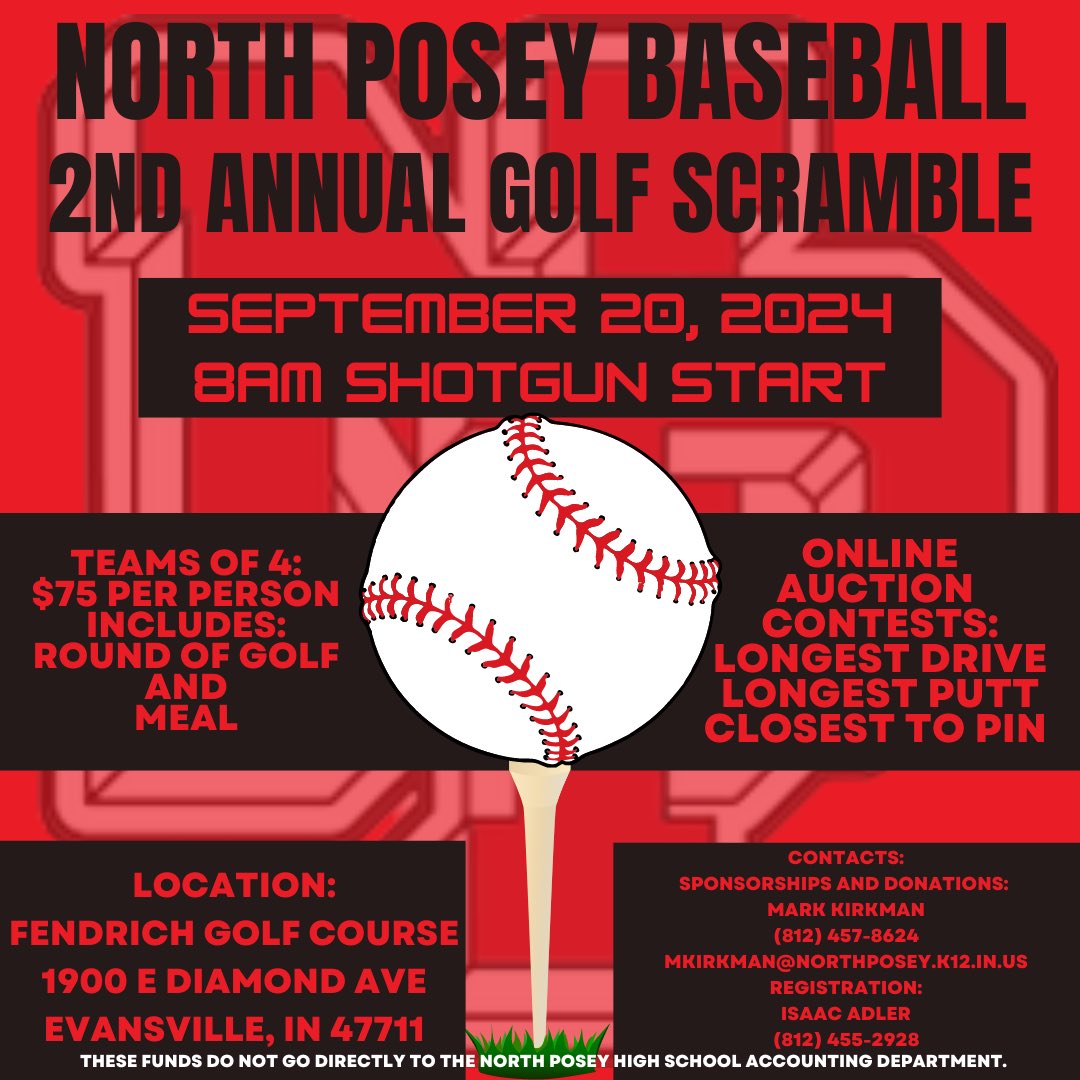 Join us for our 2nd annual golf scramble! If you can’t make it please consider purchasing a hole sponsor to support our program!

Signup: docs.google.com/forms/d/e/1FAI…

Hole Sponsor: docs.google.com/forms/d/e/1FAI…